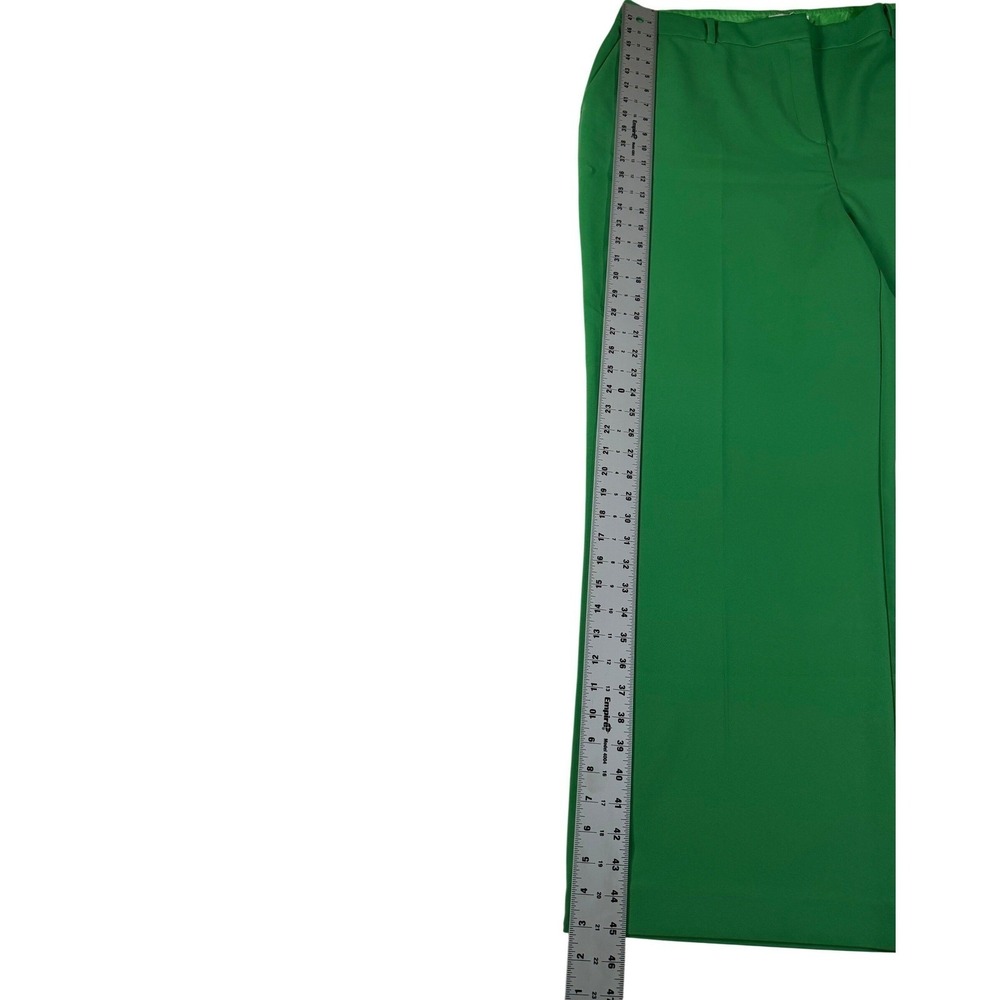 Boden Wide Leg Pants Women 20-22R Green Solid Relaxed Modern Classic Elegant - Picture 9 of 12